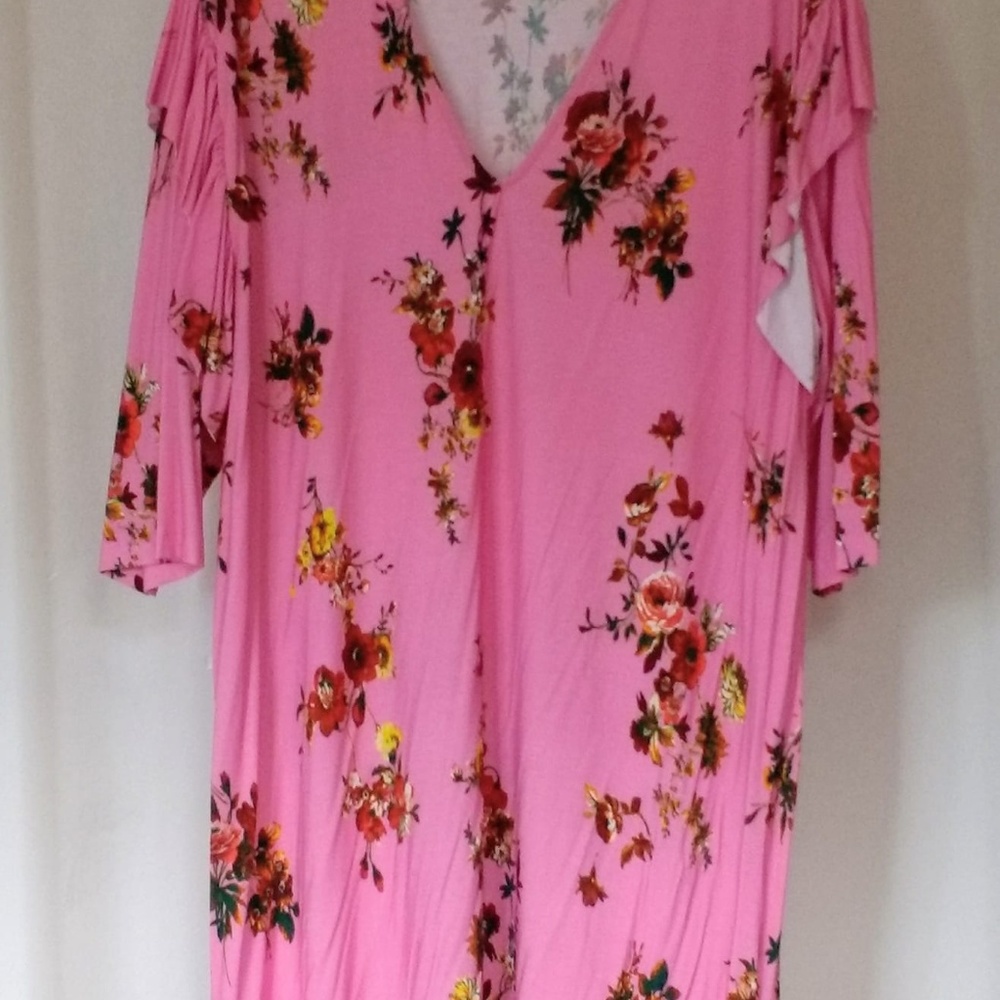 NEW ASOS Curve Floral Ruffle Dress - Picture 4 of 5